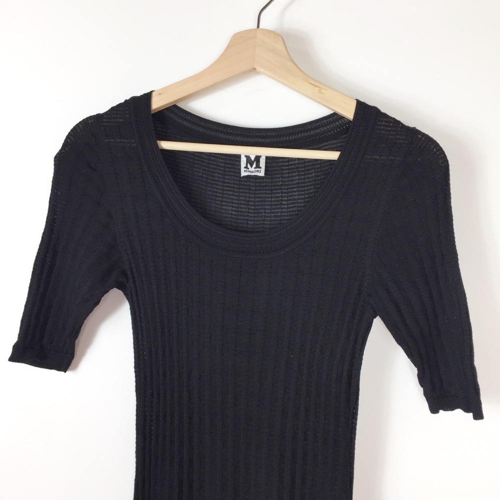 M Missoni Solid Zig Zag Short Sleeve Dress Size 38 - Picture 4 of 8